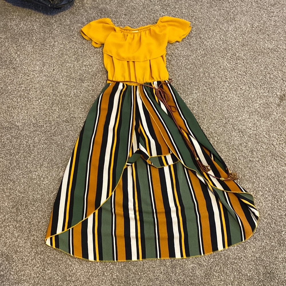 Romper with skirt attached